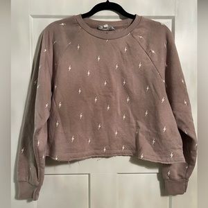 Cropped lightening sweatshirt